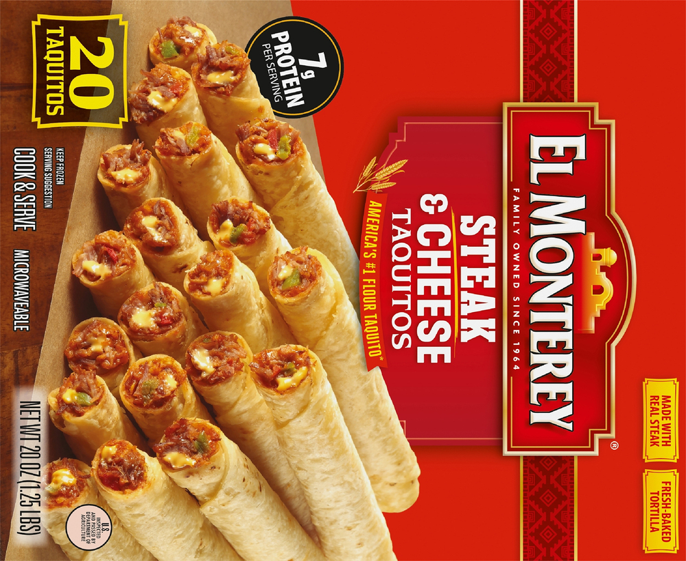 El Monterey Taquitos, Steak & CheesePlanogramBack