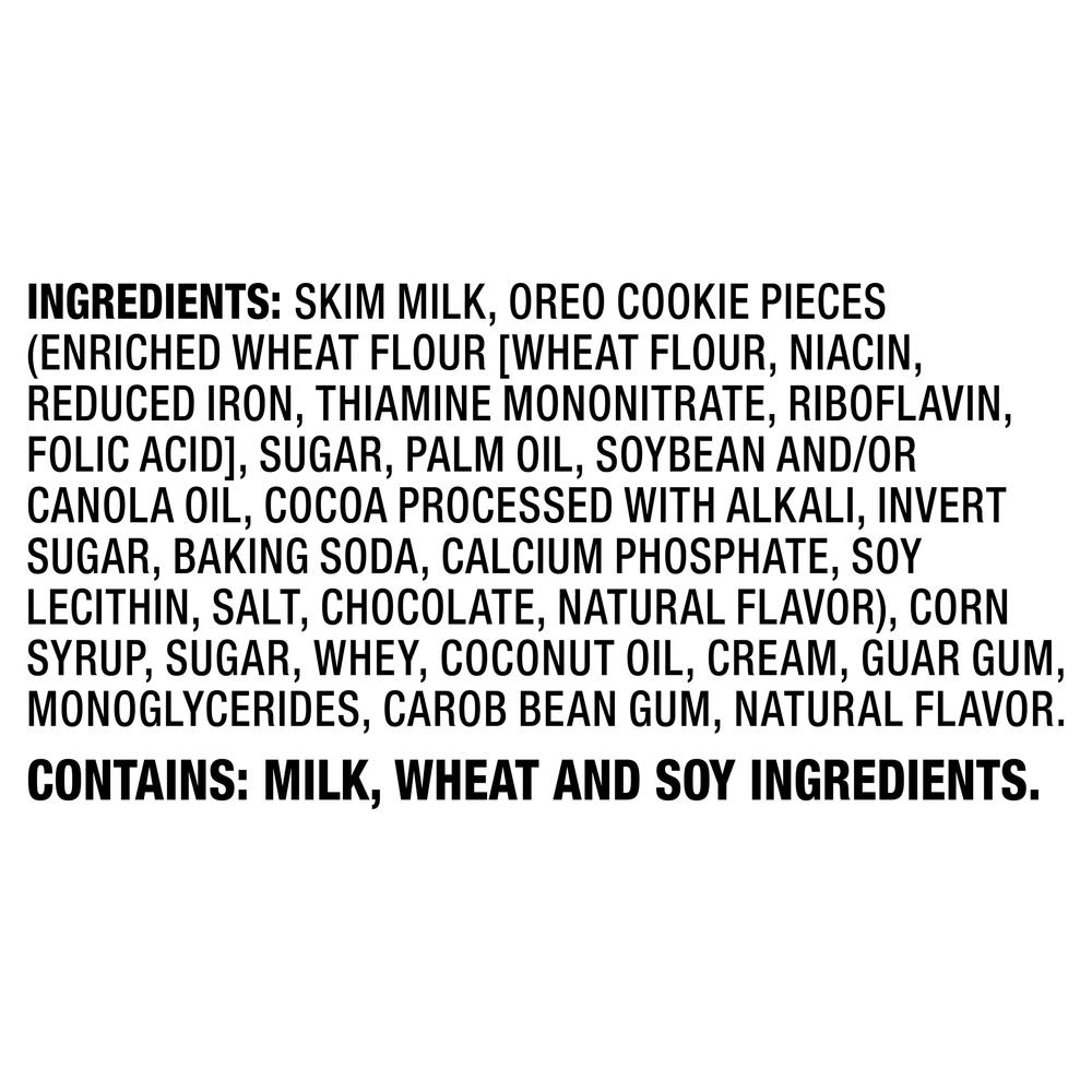 Oreo Frozen Dairy Dessert-Ingredients