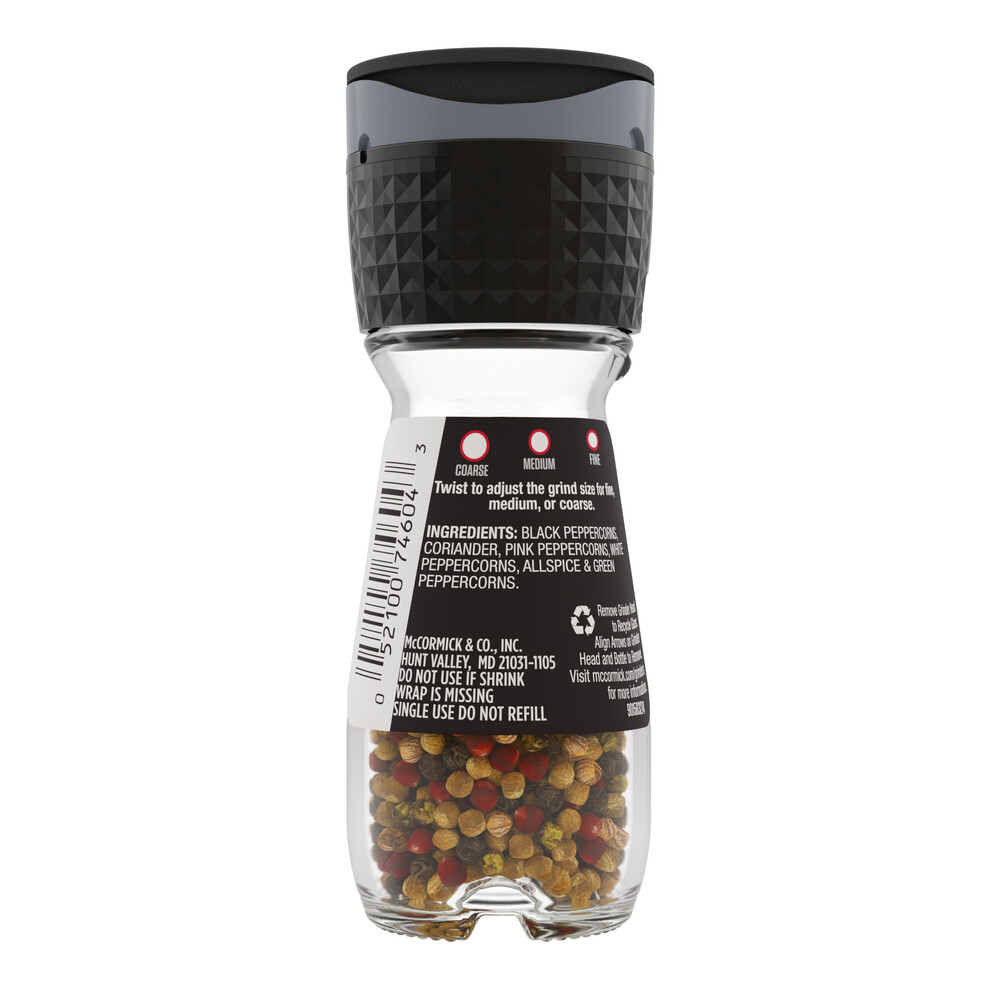 thumbnail image 2 of Yupanqui Gourmet Peppercorn Medley Grinder 3.5oz, RAIMY Vegan Flavor Rainbow Peppercorns Organic... 2 of 13