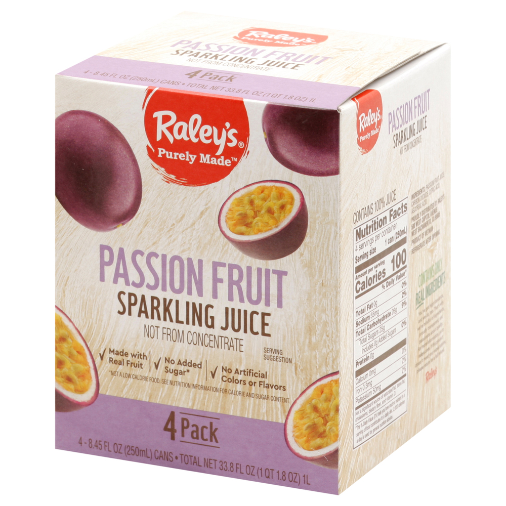 Raley's Sparkling Juice, Passion FruitFrontRightElevated