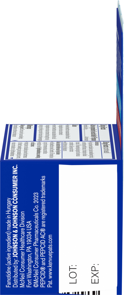 Pepcid AC Acid Reducer, Maximum Strength, Tablets, Icy Cool Mint Flavored Coating-Planogram-Left