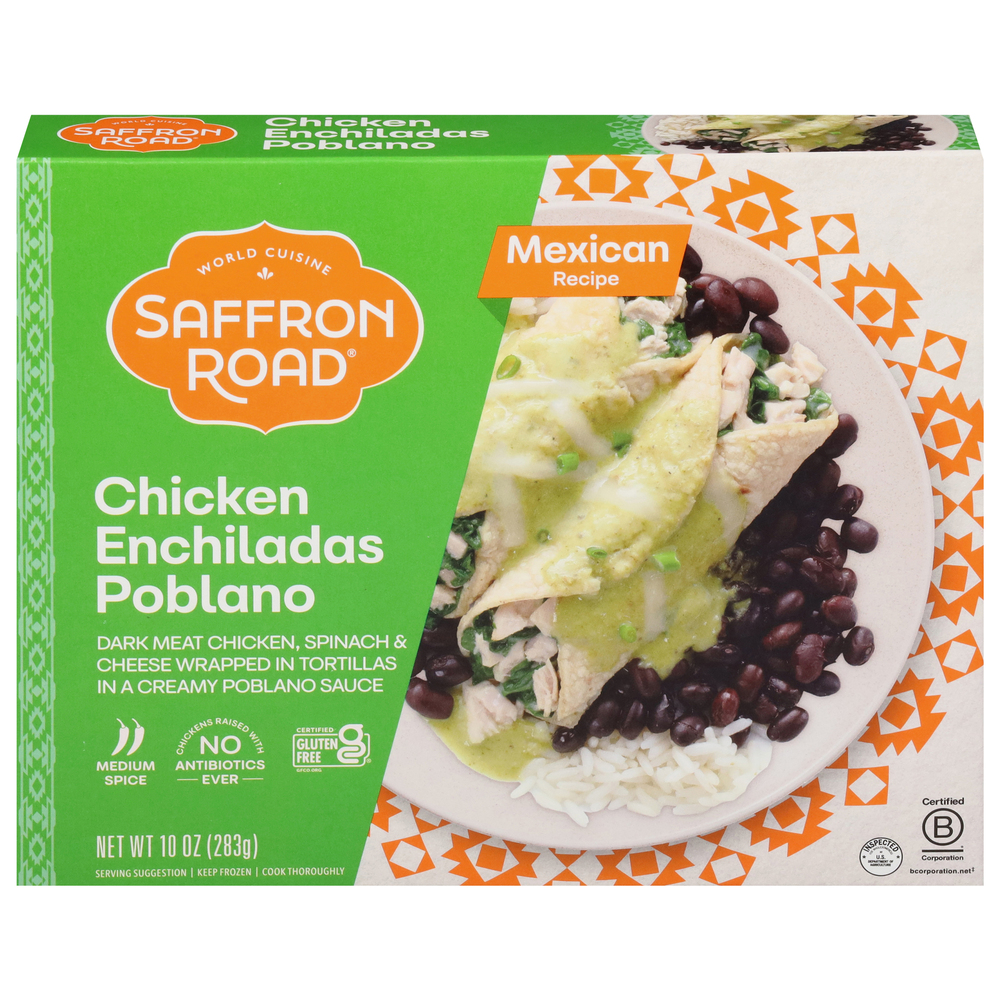 Saffron Road Chicken Enchiladas Poblano, Medium SpiceMain