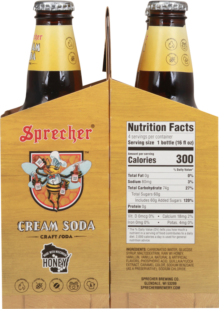 Sprecher Craft Soda, Cream Soda