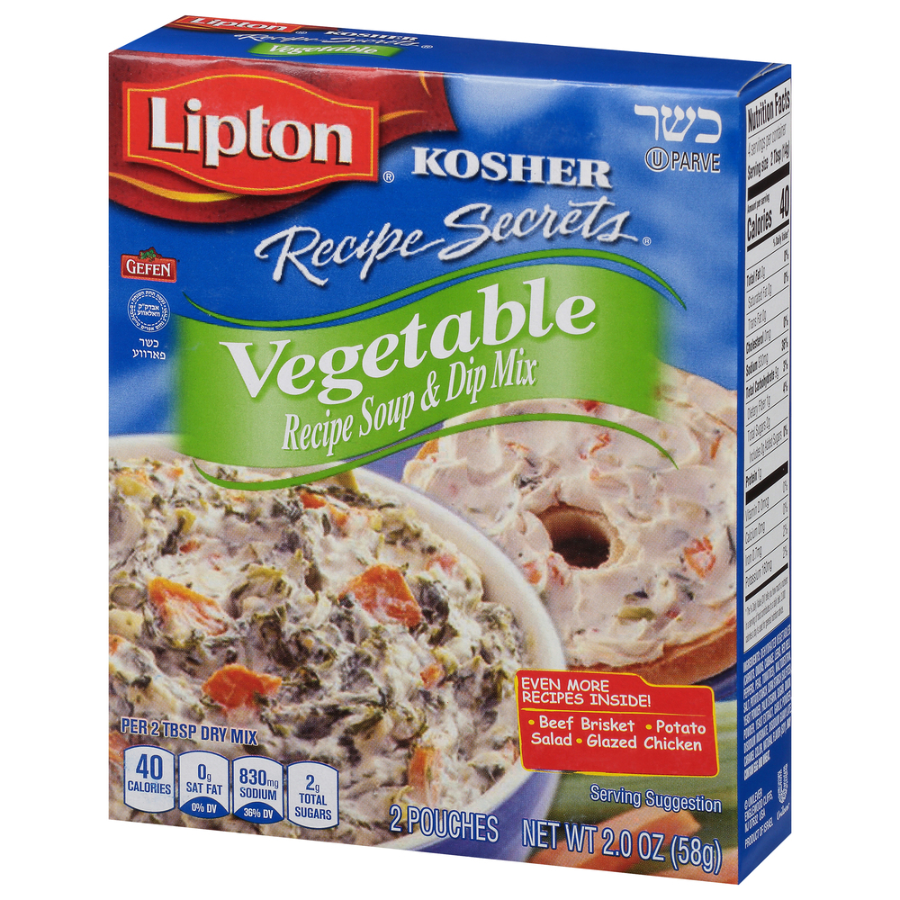Lipton Recipe Secrets Recipe Soup & Dip Mix, VegetableFrontRightElevated