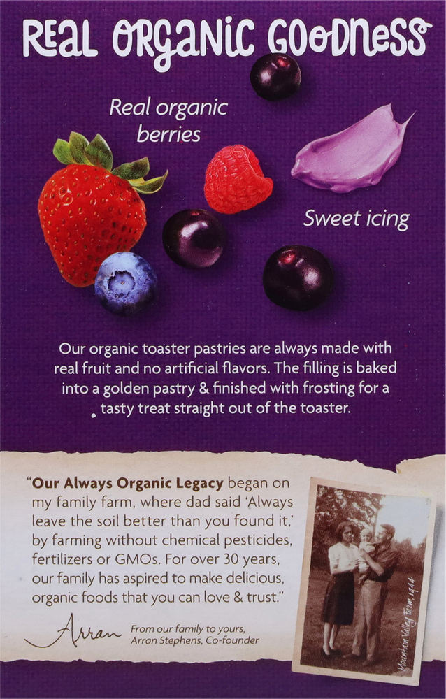 Nature's Path Organic Toaster Pastries, Wildberry Acai, Frosted