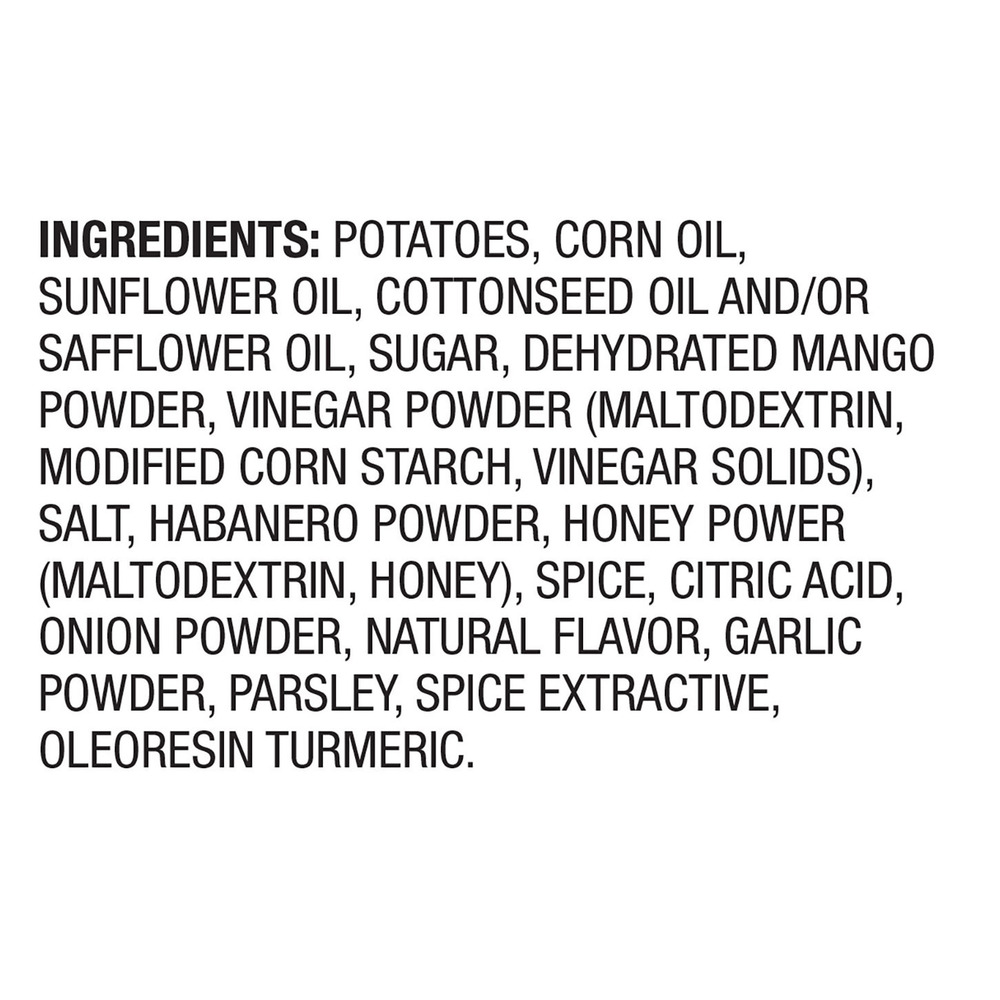 Hawaiian Potato Chips, Mango Habanero Flavored, Kettle StyleIngredients