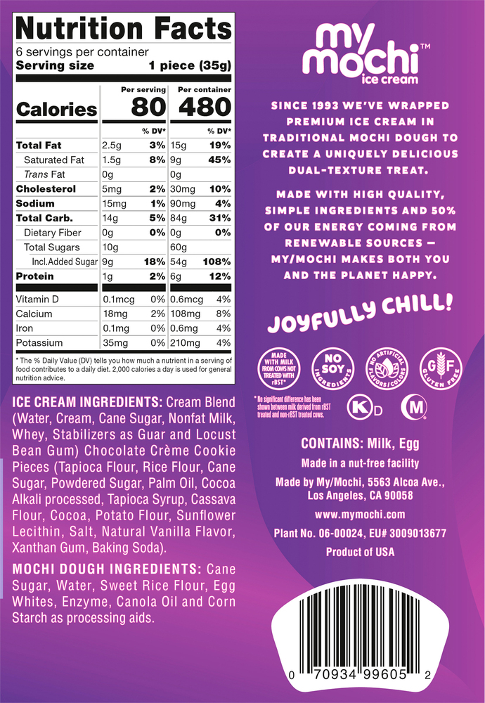 My/Mochi Ice Cream, Cookies and Cream