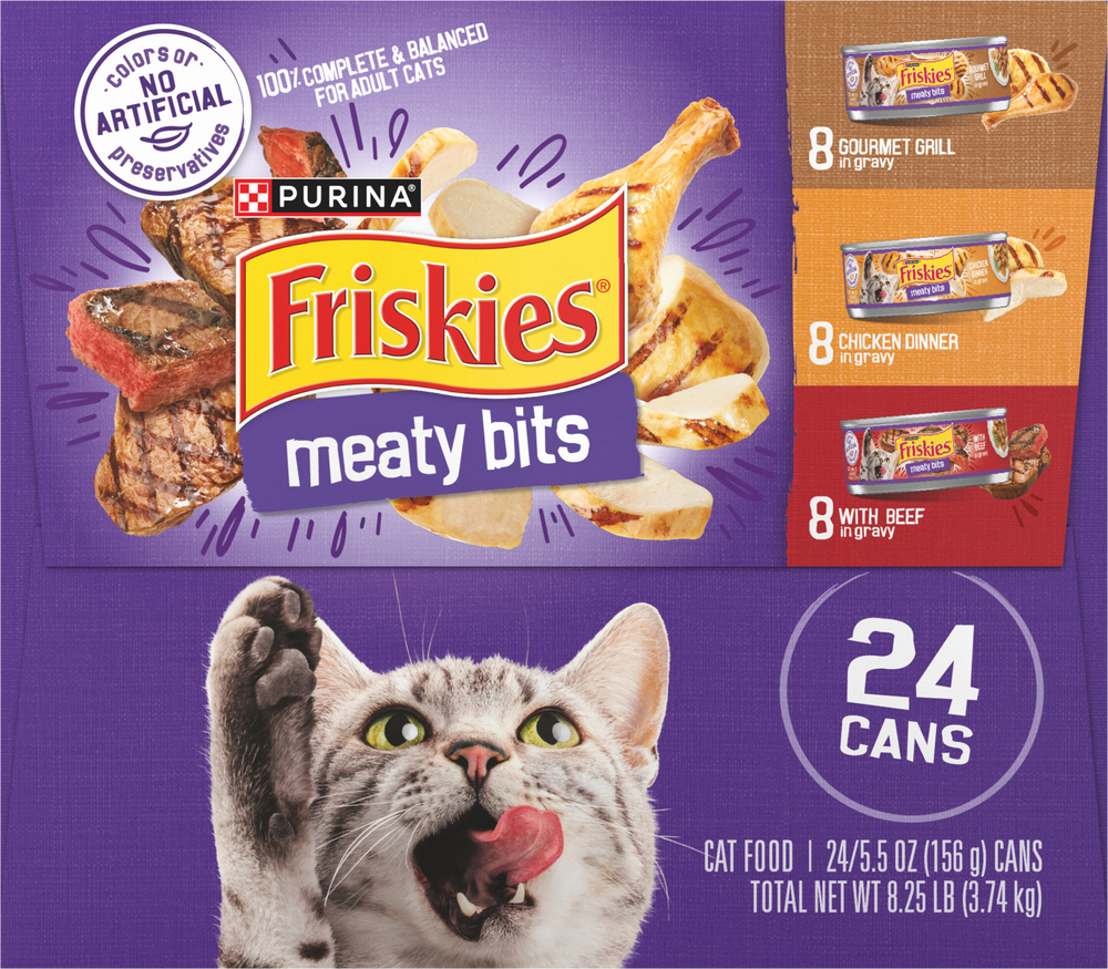 Friskies Cat Food Gourmet Grill Chicken Dinner With Beef In
