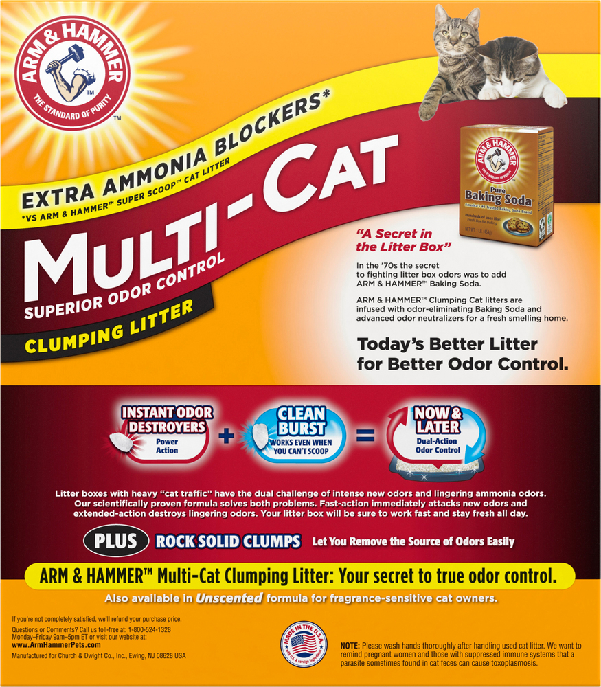 Arm Hammer Clumping Litter with Clean Burst Multi Cat Largest Size
