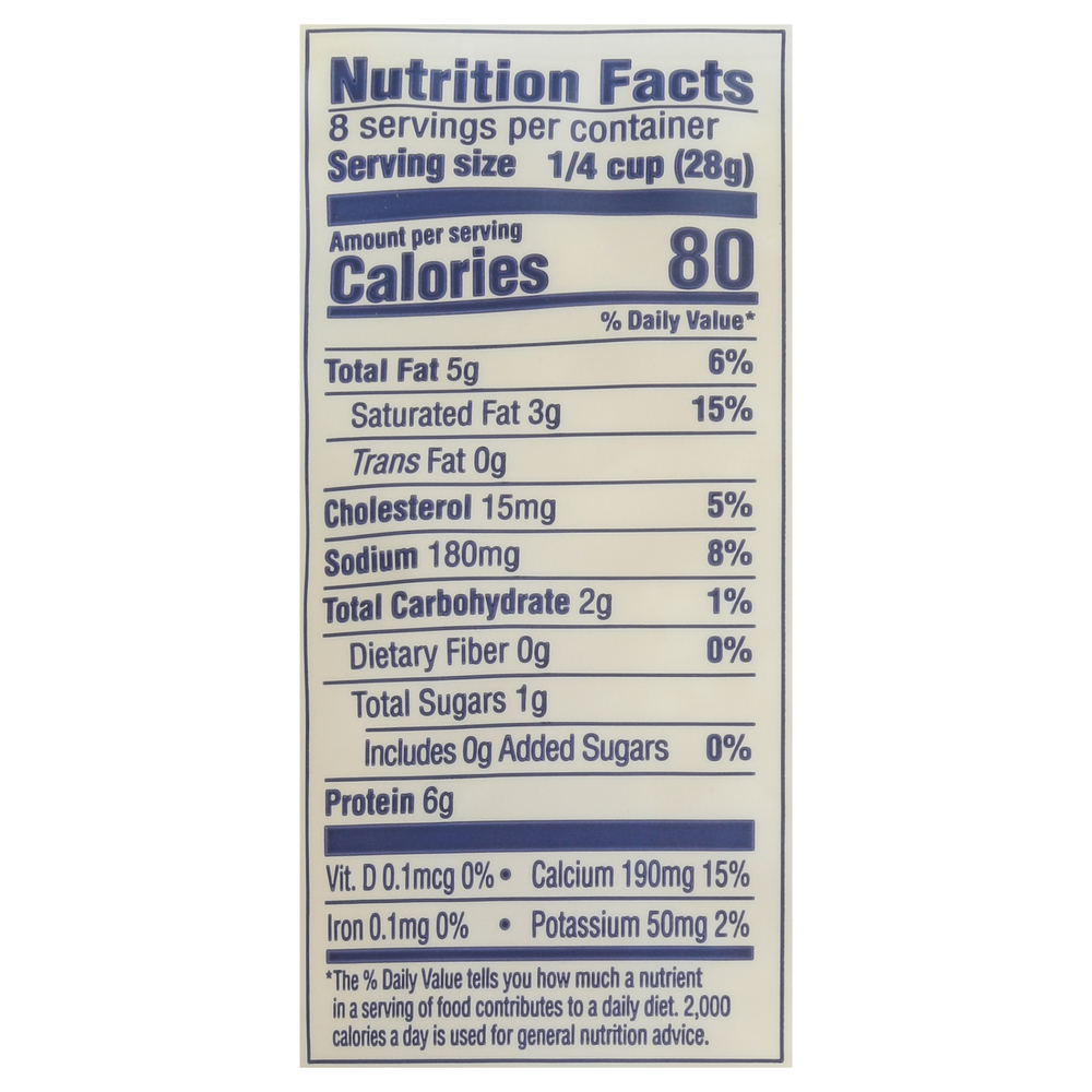 Tillamook Cheese Mozzarella Farmstyle Shreds Nutrition Facts