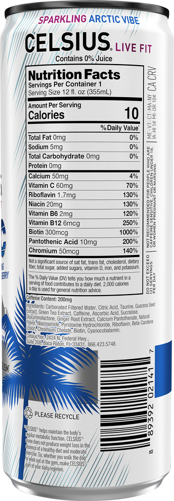 Celsius Live Fit Arctic Vibe Energy Drink
