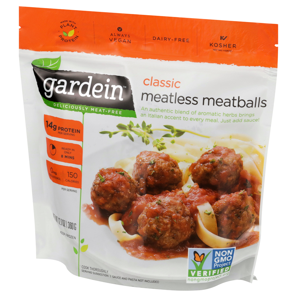 Gardein Meatballs, PlantBasedFrontRightElevated