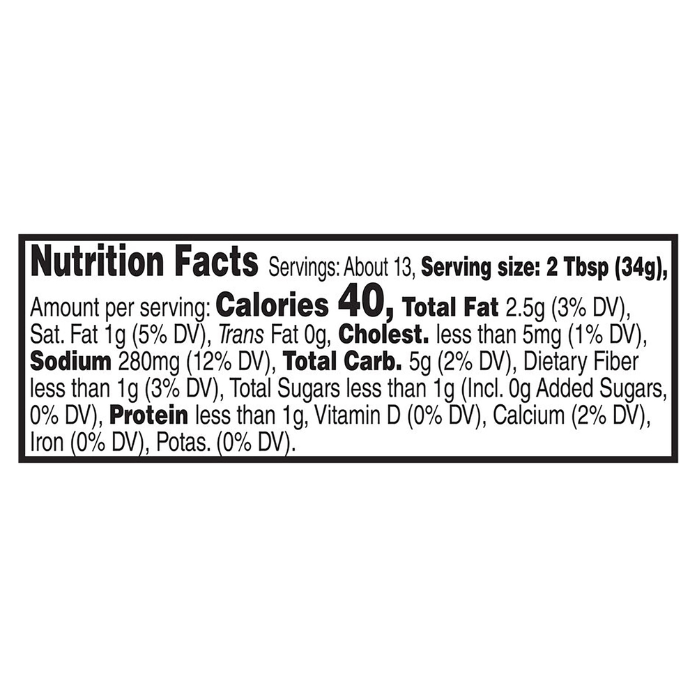 Tostitos Salsa Con Queso Medium Nutrition Facts