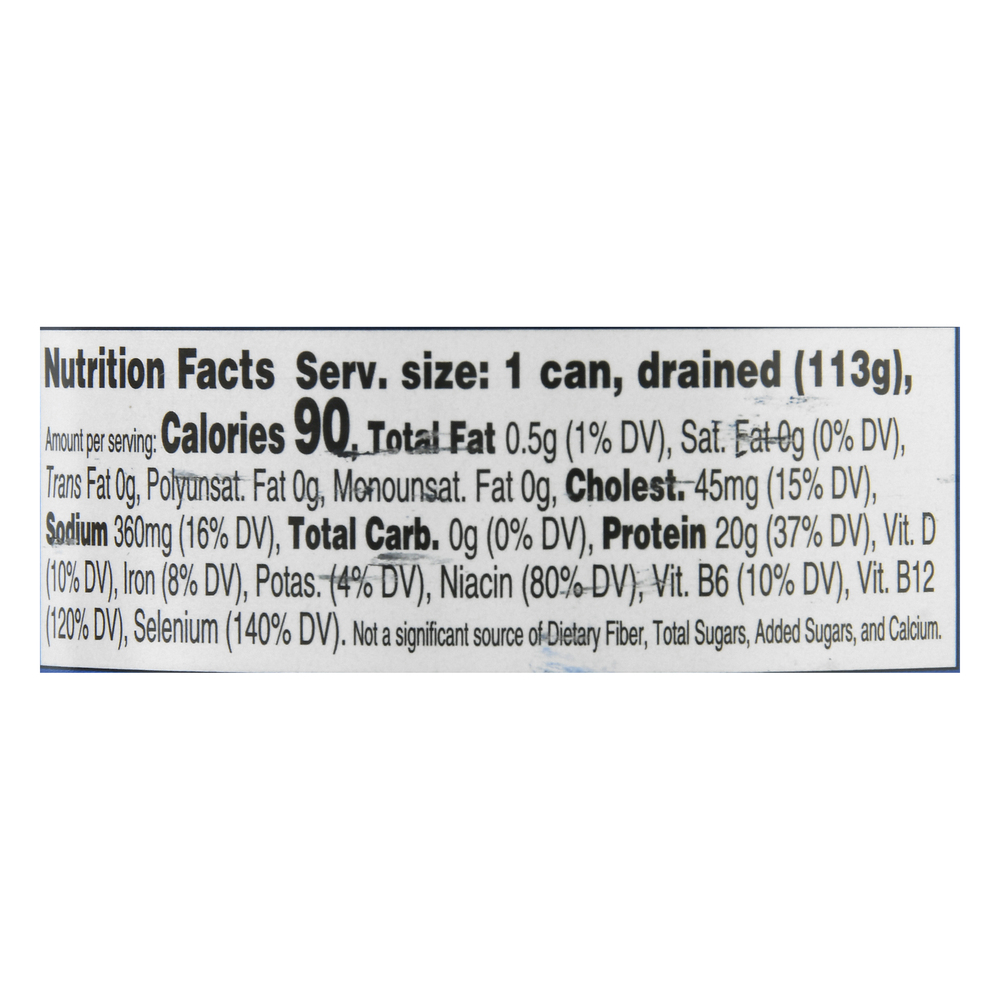 StarKist Tuna In Water Chunk Light Nutrition Facts
