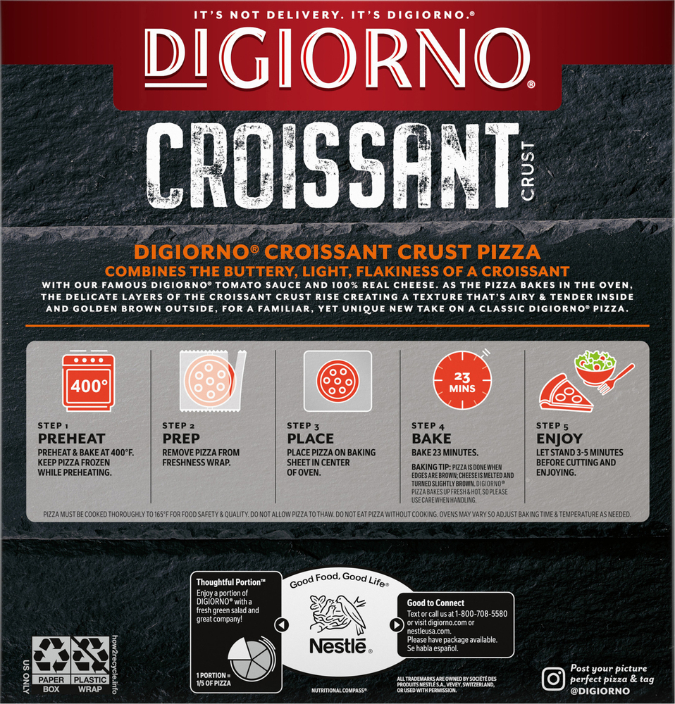 DiGiorno Pizza, Croissant Crust, Three Meat