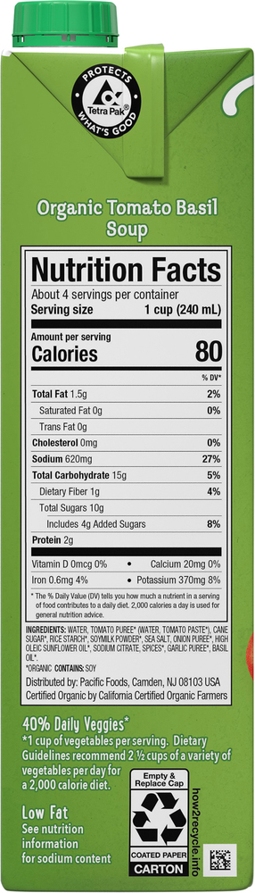 Pacific Foods Organic Tomato Basil Soup-Planogram-Left