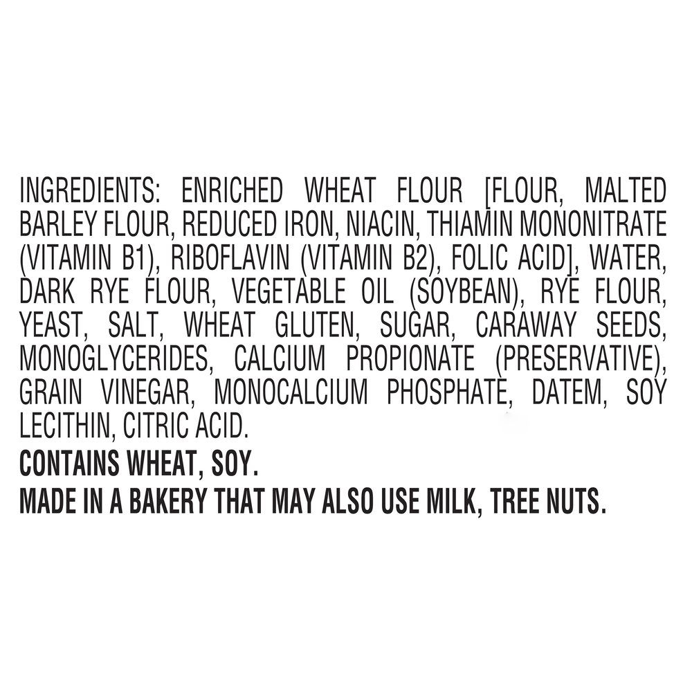 Oroweat Bread, Russian RyeIngredients