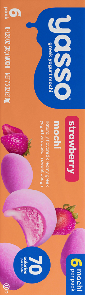 Yasso Mochi, Strawberry, 6 Pack