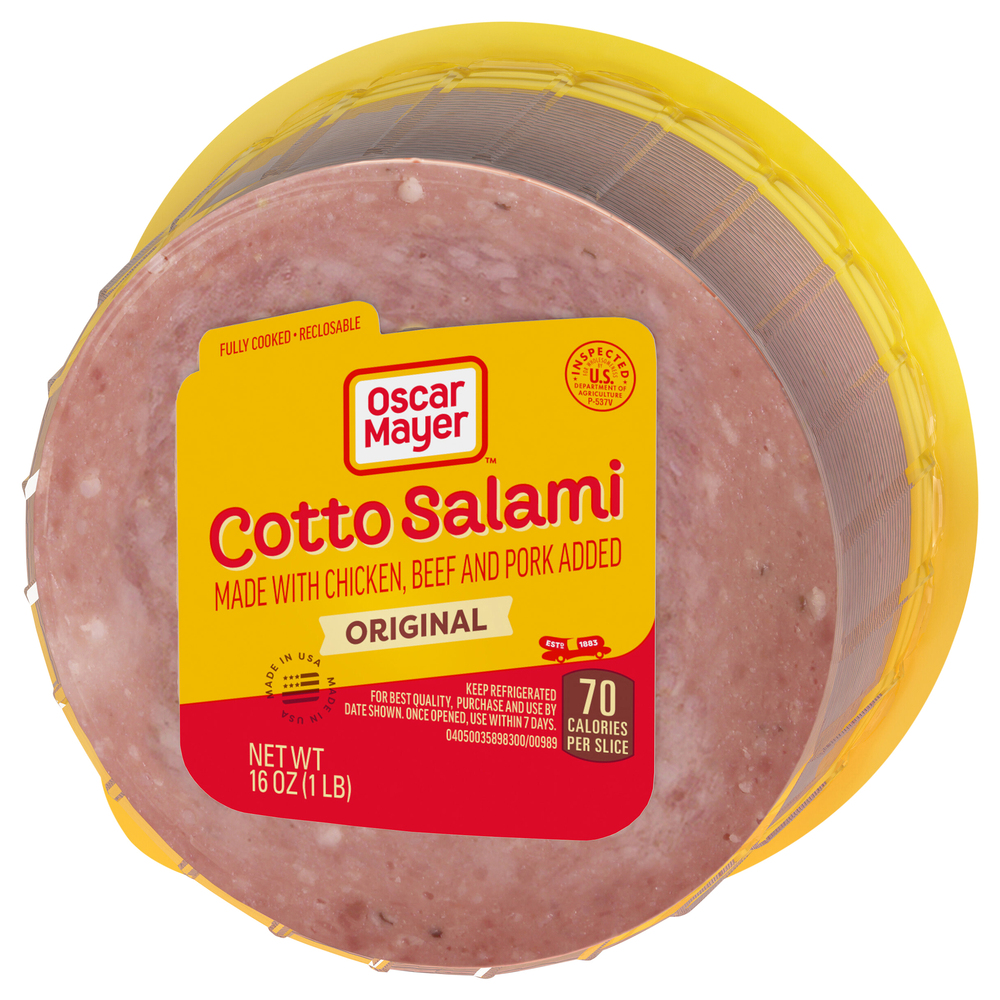 Oscar Mayer Cotto Salami, OriginalFrontRightElevated