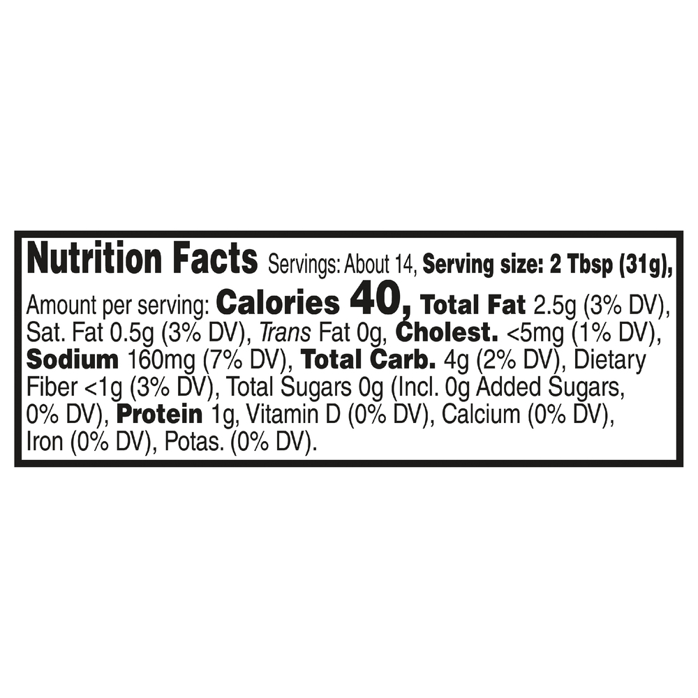 Tostitos Cheesy Enchilada Dip, MediumNutritionFacts