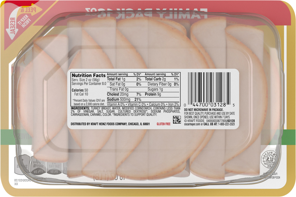 Oscar Mayer Deli Fresh Turkey Breast, Oven Roasted, Family Pack