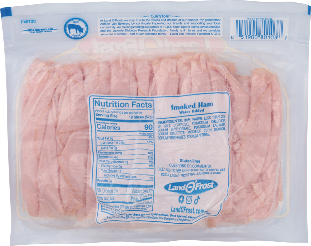 Land O'Frost DeliShaved Ham, Smoked