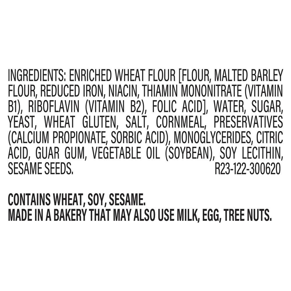 Sara Lee Bagels, PreSliced, Plain, DeluxeIngredients