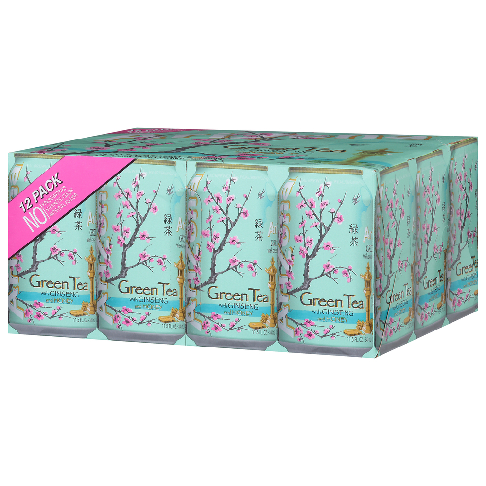 ARIZONA GREEN TEA アリゾナ グリーンティ 12本パック AriZona Green Tea, Ginseng and Honey, 12 Pack