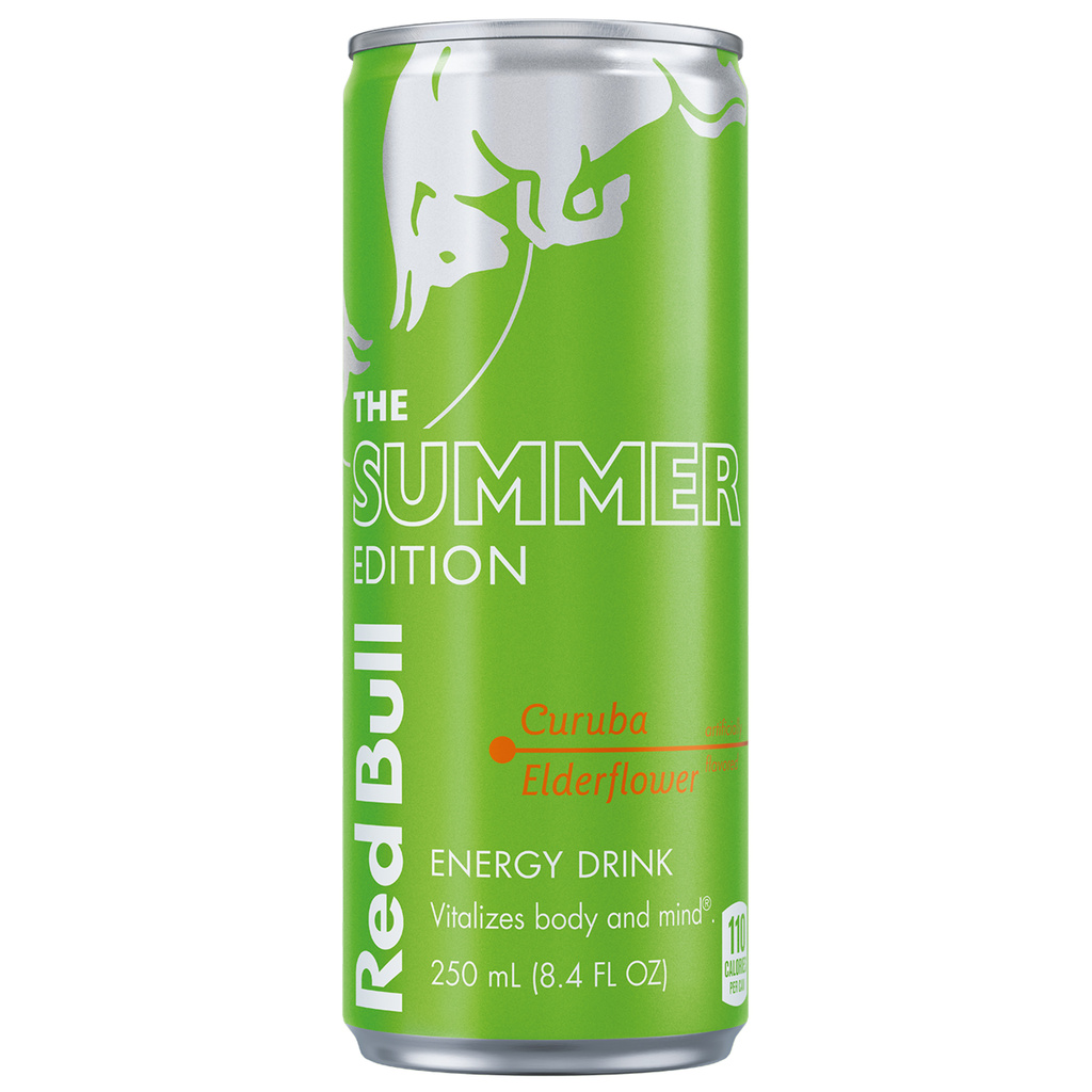 Red Bull Green Edition Energy Drink Curuba Elderflower, with 80mg