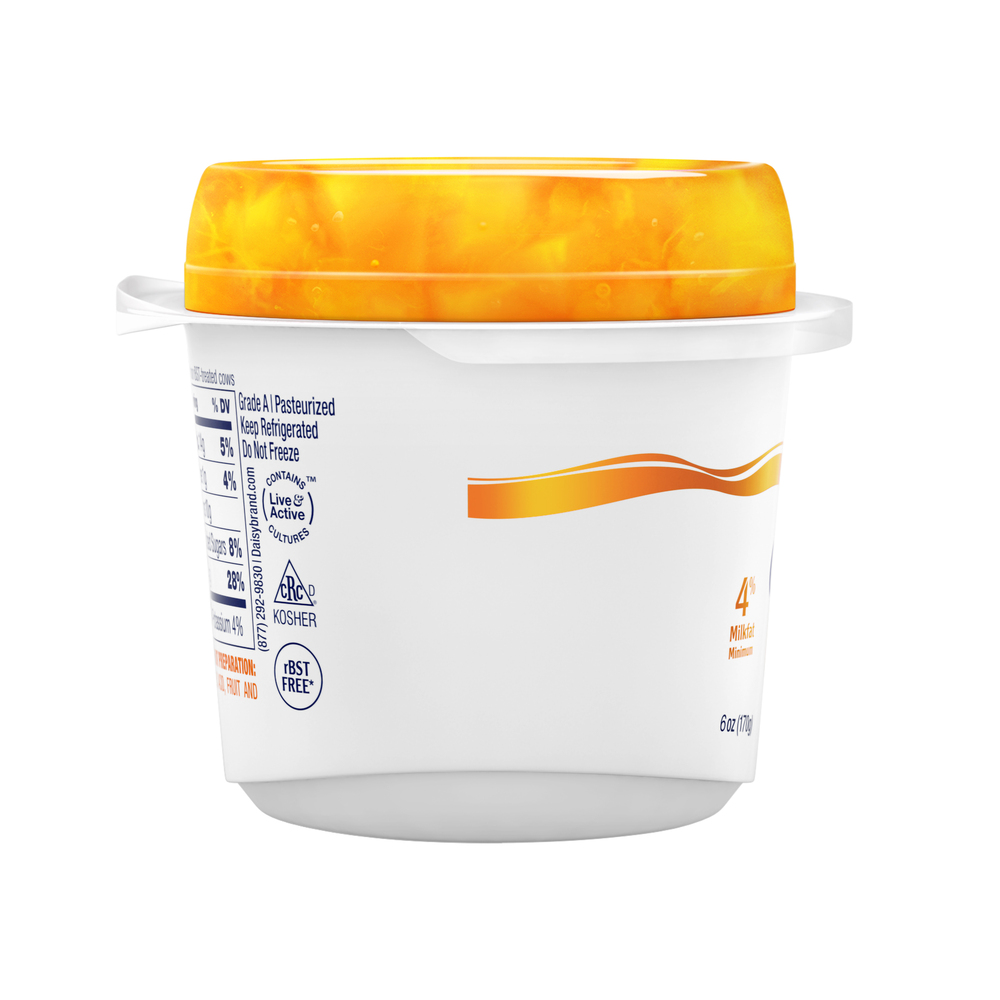 Daisy Cottage Cheese, with Peaches, 4% Milkfat Minimum