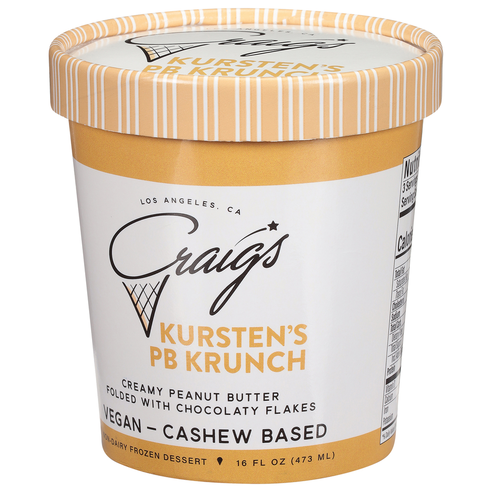 Craig's Frozen Dessert, Non-Dairy, Kursten's PB Krunch