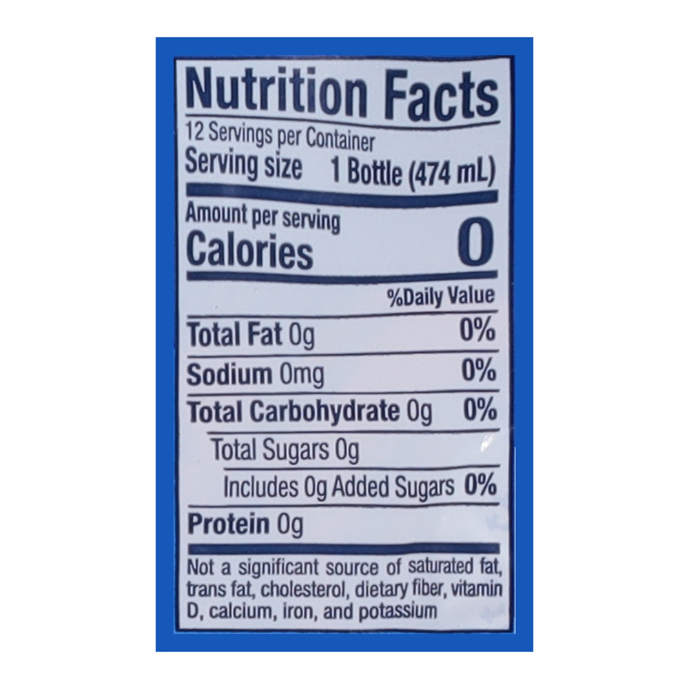 Hint Water Assorted Nutrition Facts