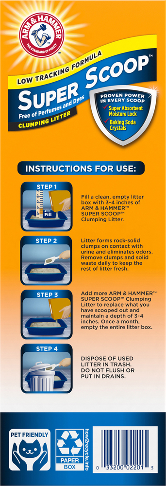 Arm Hammer Super Scoop Clumping Litter Fragrance Free