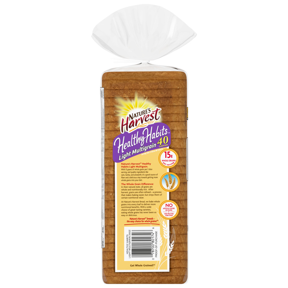 Nature's Harvest Healthy Habits Multigrain Sliced BreadIngredients