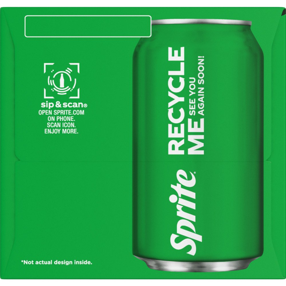 Sprite Lemon-Lime Caffeine Free Soda Soft Drink Fridge Pack Cans ...