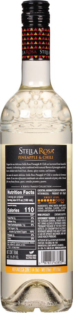 Stella Rosa Wine, Pineapple & Chili, Semi-Sweet