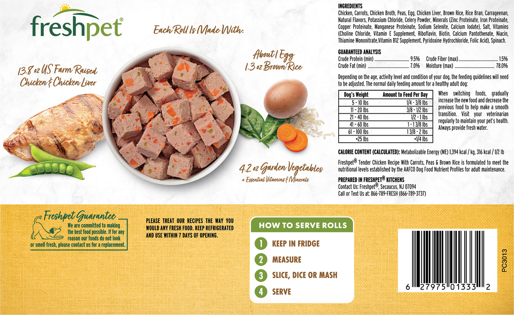 Freshpet dog food calories online