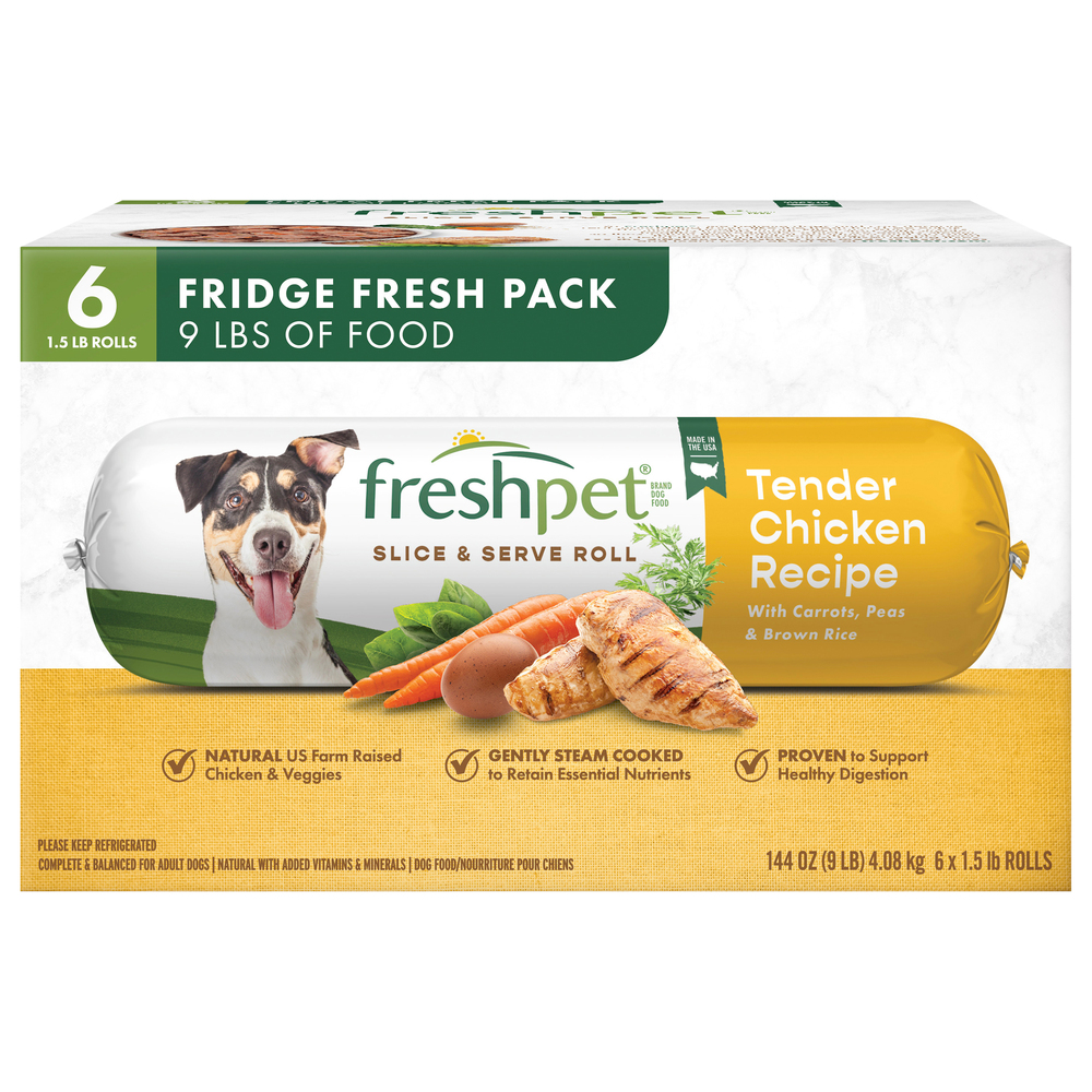 Freshpet Dog Food Tender Chicken Recipe Fridge Fresh Pack