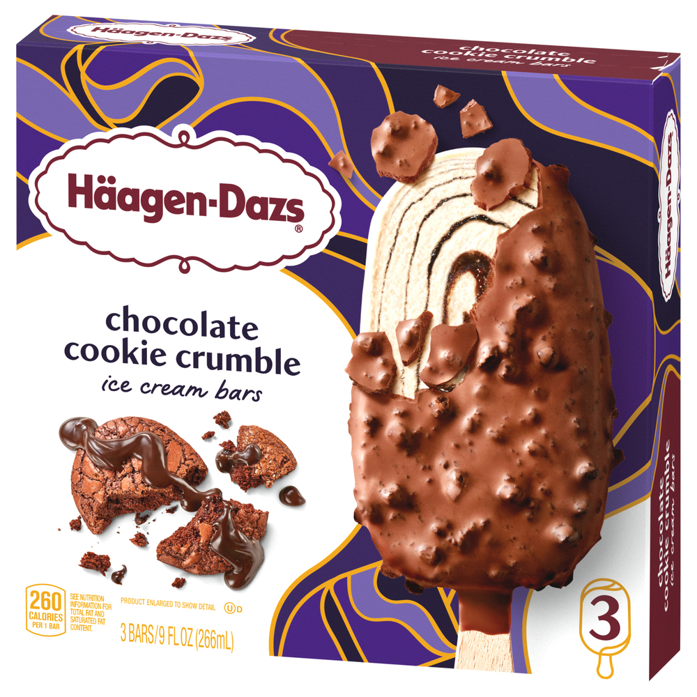 Haagen-Dazs Ice Cream Bars, Chocolate Cookie Crumble