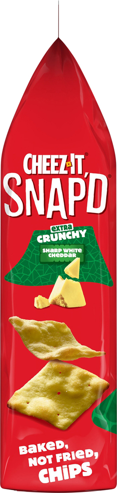 Cheez-It Snap'd Extra Crunchy Sharp White Cheddar Cheesy Baked Snacks