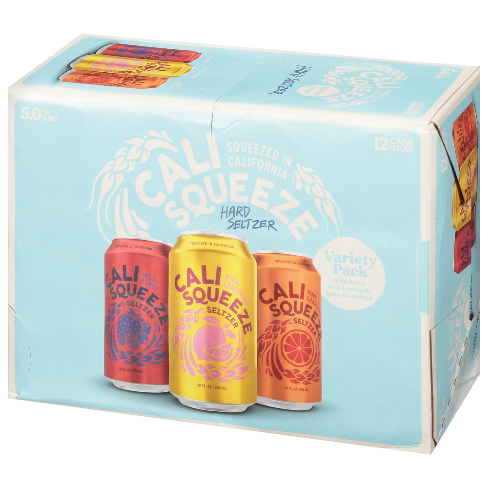 Cali-Squeeze Hard Seltzer, Assorted, Variety Pack