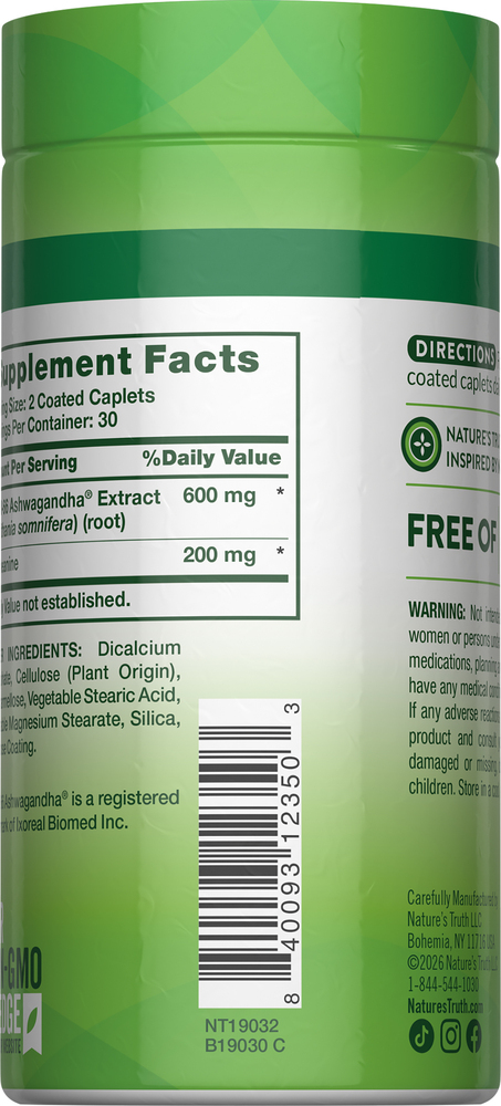 Nature's Truth Ashwagandha 600mg