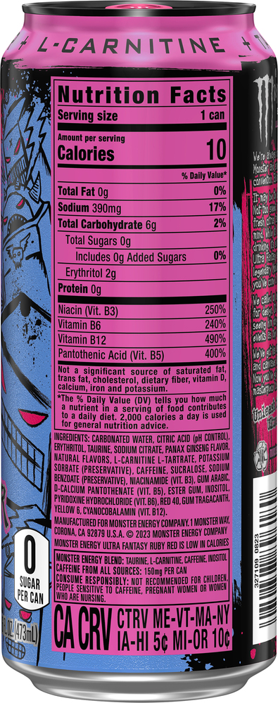 Monster Energy Drink, Ultra Fantasy Ruby Red
