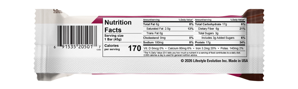 NuGo Slim Protein Bar, Raspberry Truffle-Planogram-Back