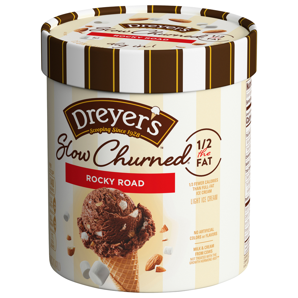 Dreyer's Slow Churned Ice Cream, Light, Rocky Road