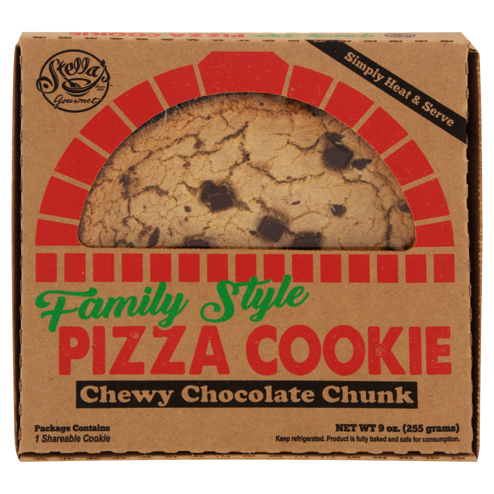 Stella's Gourmet 8 Inch Pizza Cookie, Chewy Chocolate Chunk