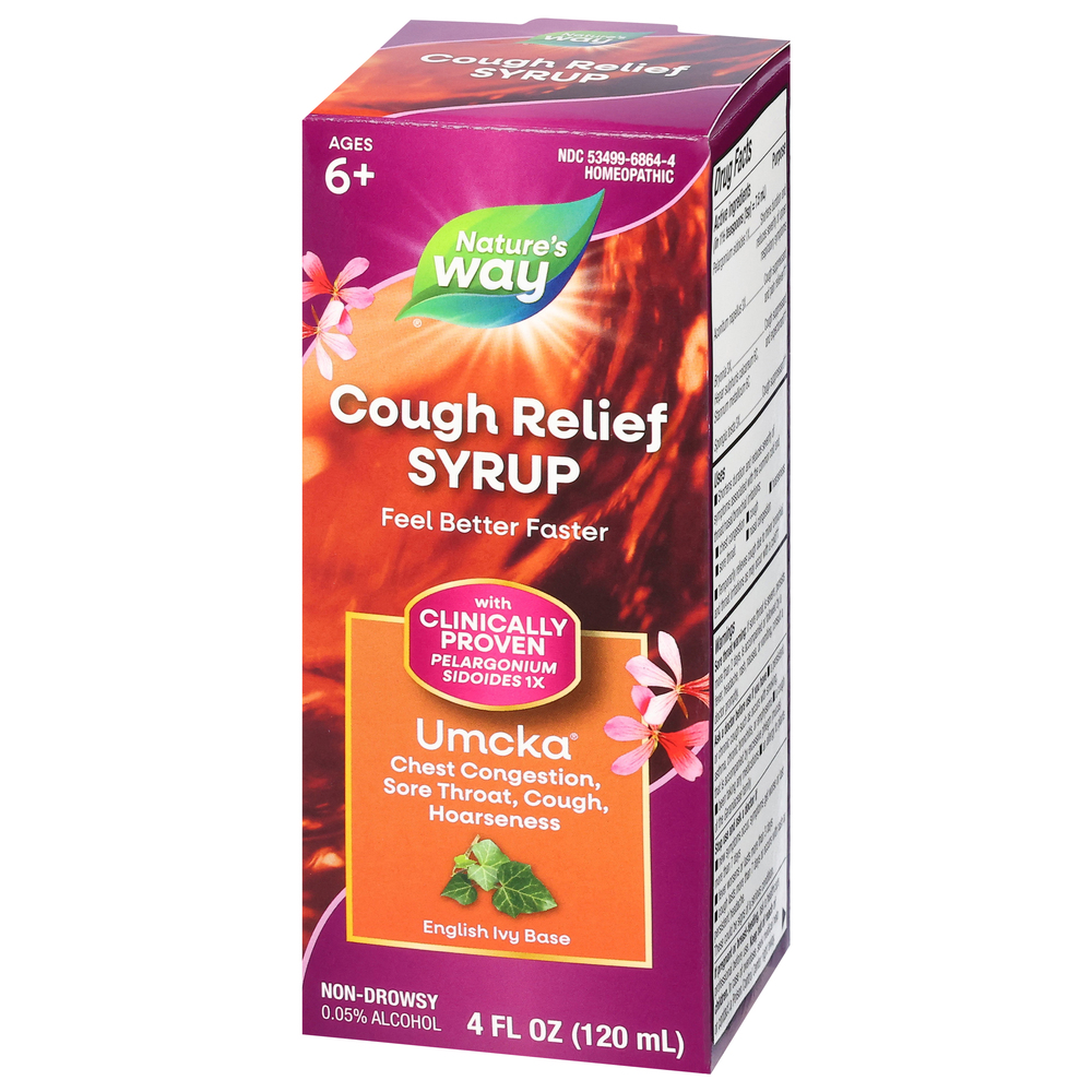 Nature's Way Umcka Cough Relief Syrup, Umcka, Non-Drowsy, Ages 6+