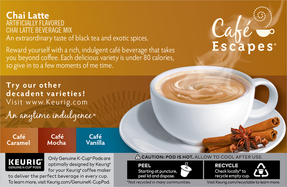 Cafe Escapes Coffee Beverage Mix Cafe Mocha K Cup Pods