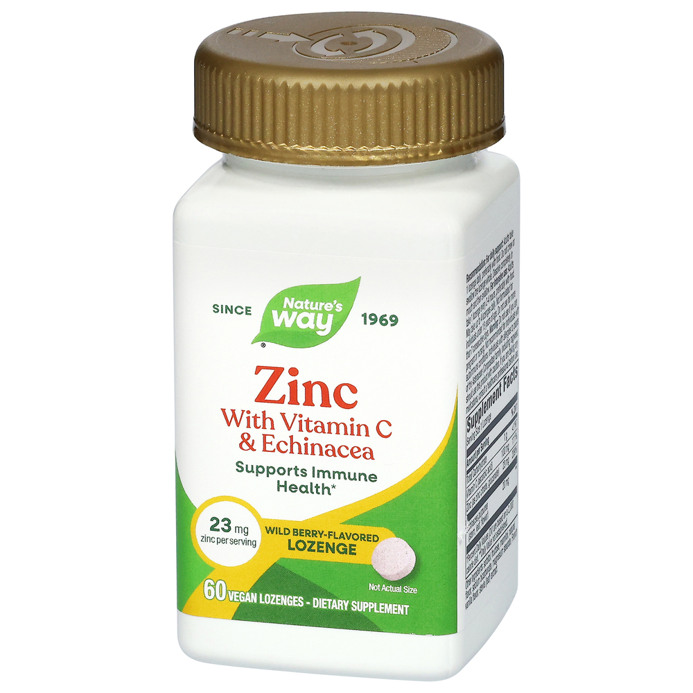 Nature's Way Vegan Lozenges 23 mg zinc per serving Zinc with