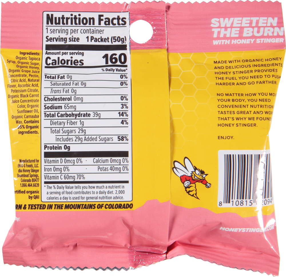 Honey Stinger Energy Chews, Pink Lemonade